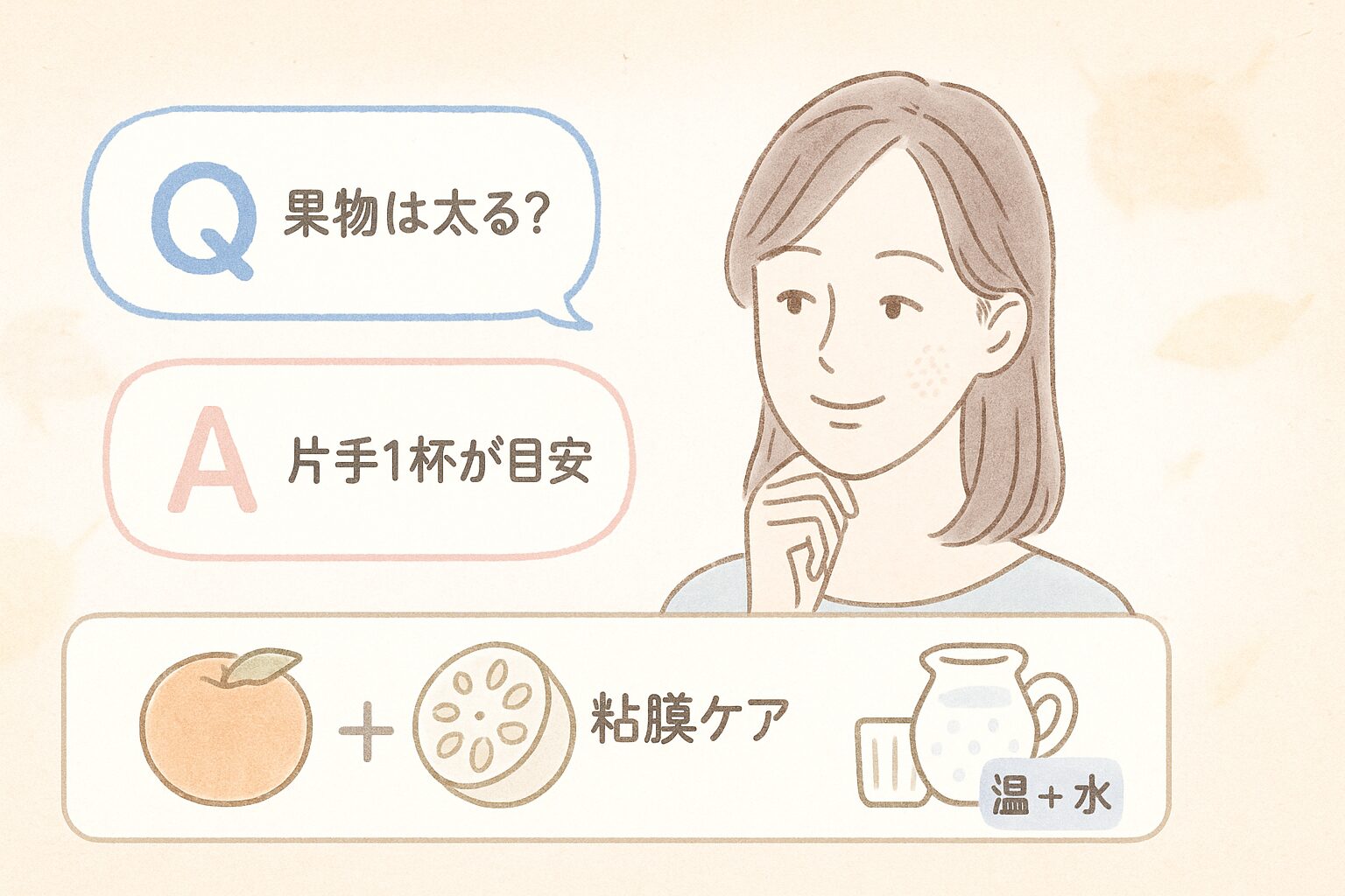 果物の量や代替食材など、よくある質問の簡易バナー